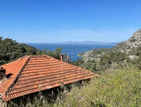 Dorfhaus Zum Verkauf Auf 4.400M2 Grundstück Mit Vollem Meerblick In Gökbel